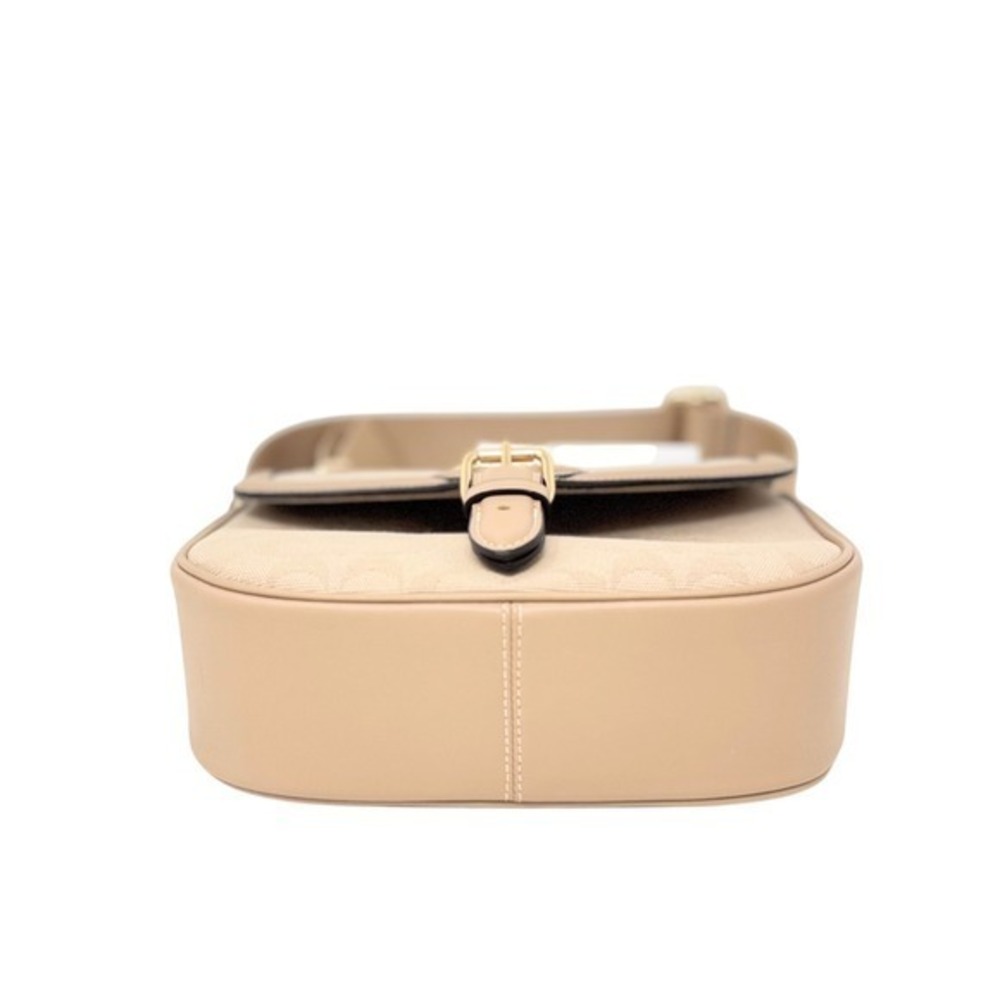 Coach Amelia Saddle Bag Signature Canvas Crossbody Dark Natural Multi Gold NWT - Picture 9 of 12